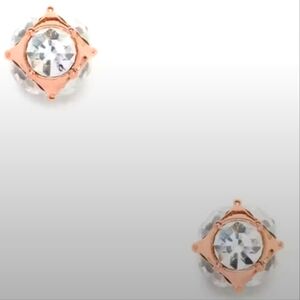 NEW Kate Spade ♠️ Rose Gold and Crystal Lady Marmalad Stud Earrings